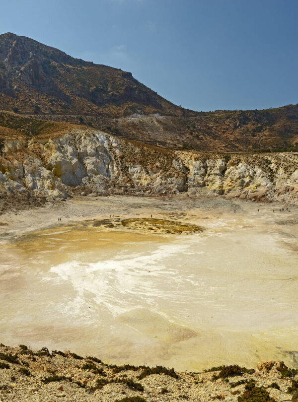 Stefanos volcanic crater on Nisyros island in Greece
