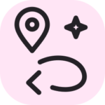 Custom route and travel planning icon